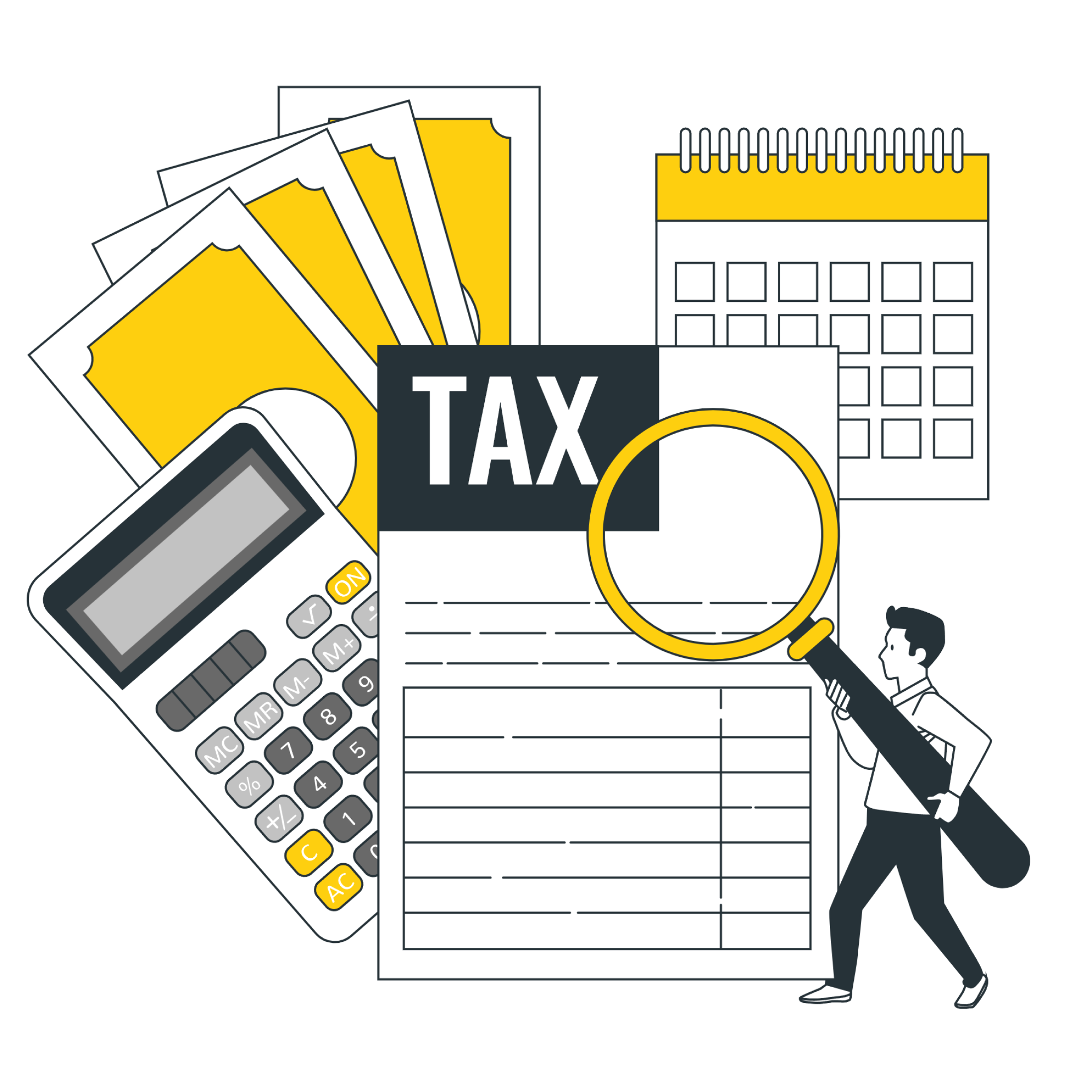 Tax Documents Illustration